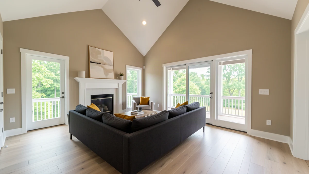 Professional painting contractors in Calvert County, MD preparing and painting home interior