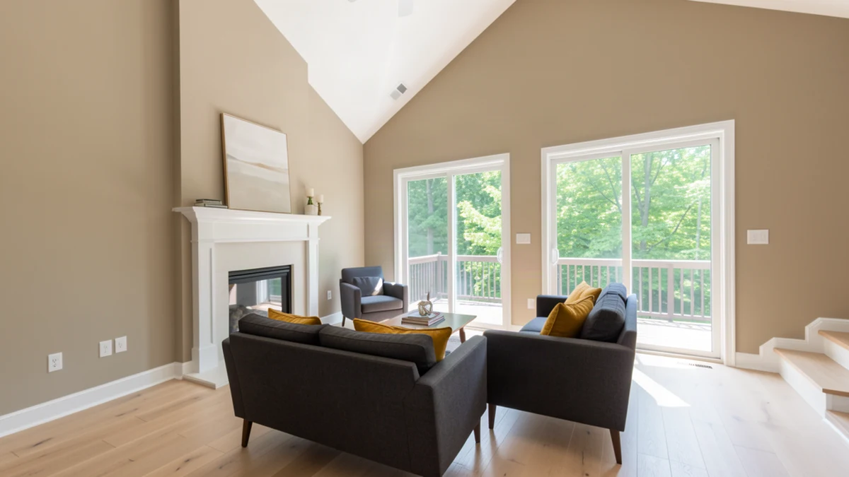 Professional painting contractors in Garrett County, MD preparing and painting home interior