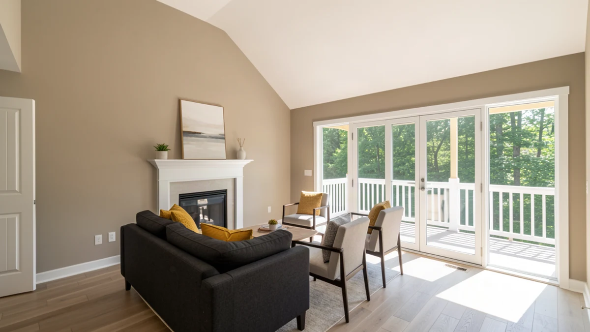 Professional painting contractors in Pittsville, MD preparing and painting home interior