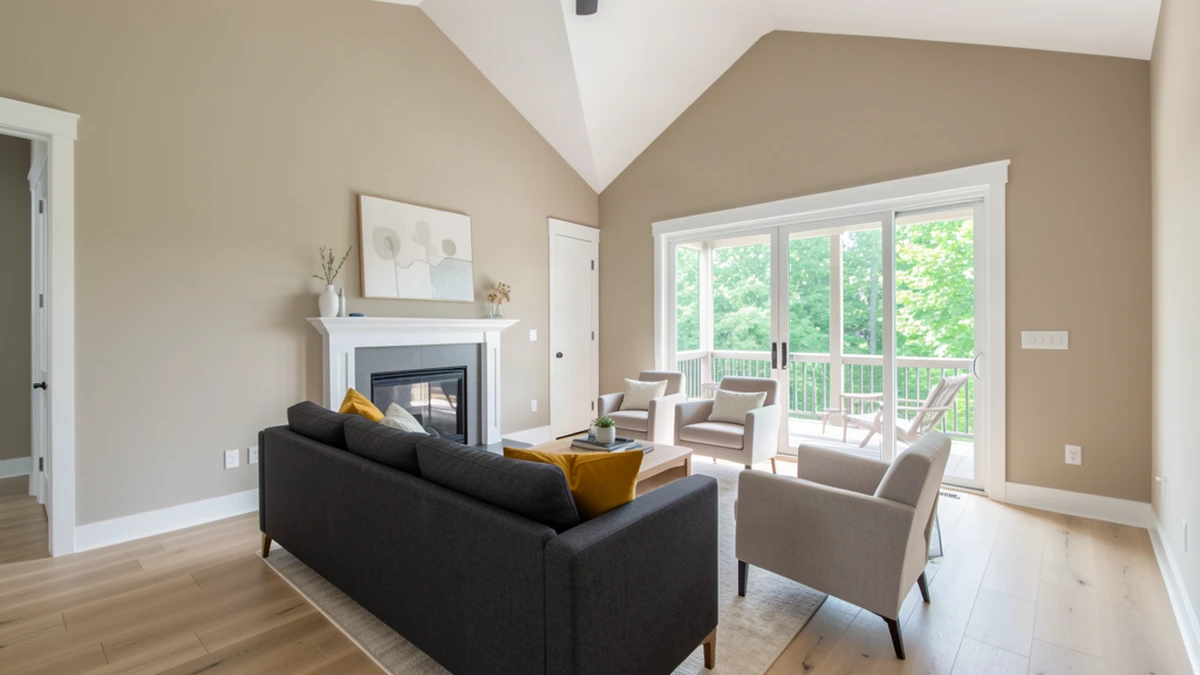 Professional painting contractors in Maryland preparing and painting home interior